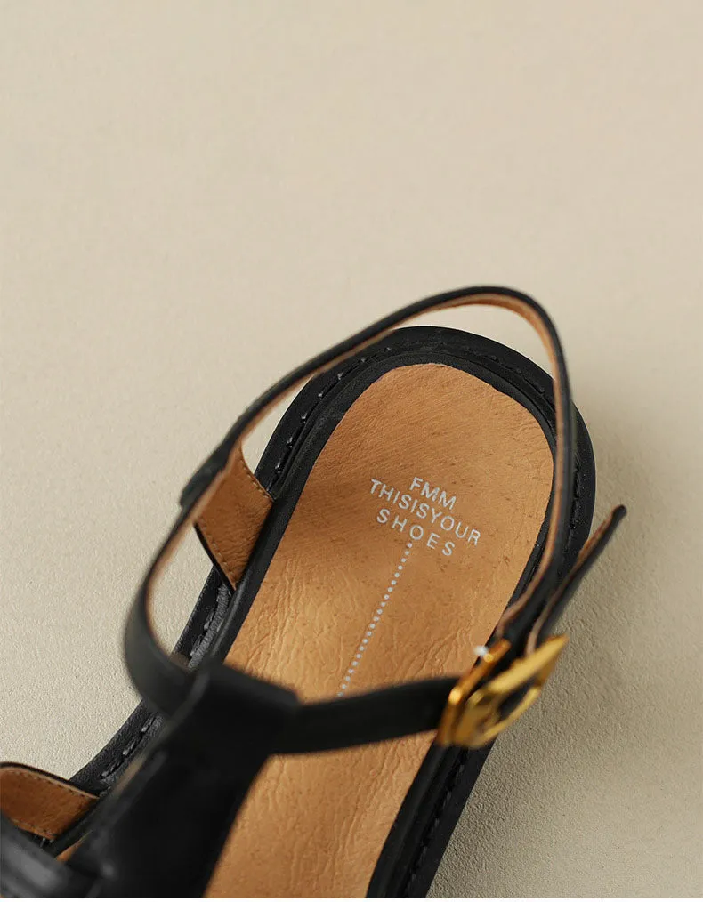 Summer T-strap Vintage Roman Sandals