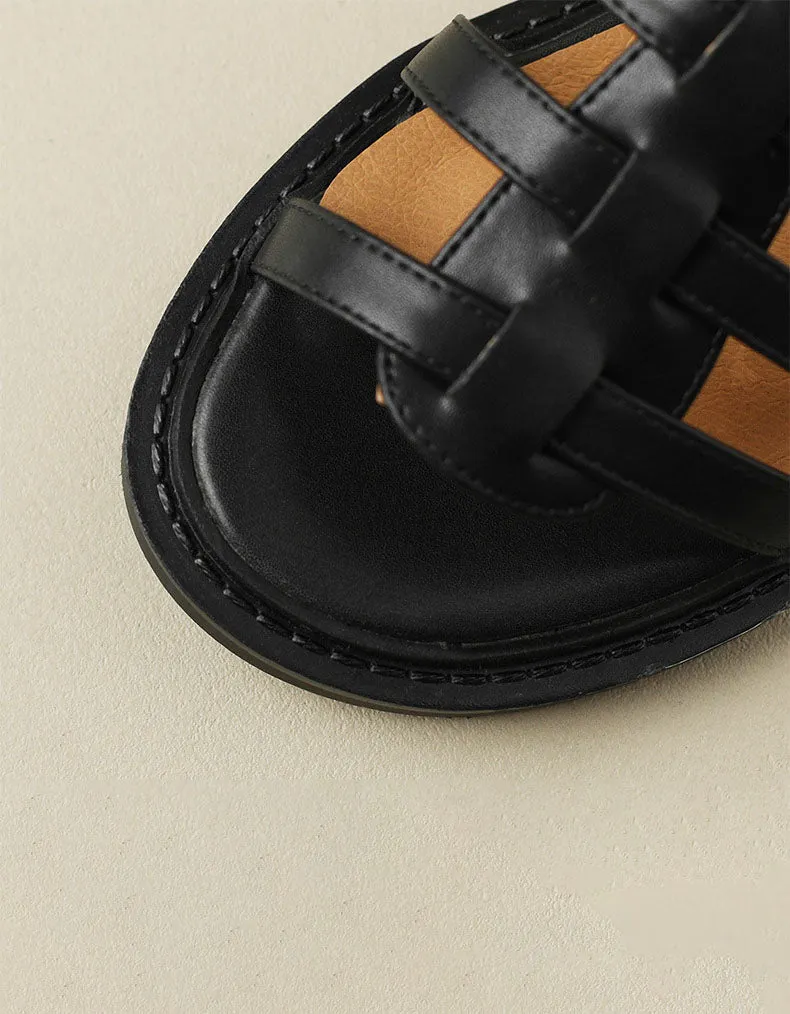 Summer T-strap Vintage Roman Sandals
