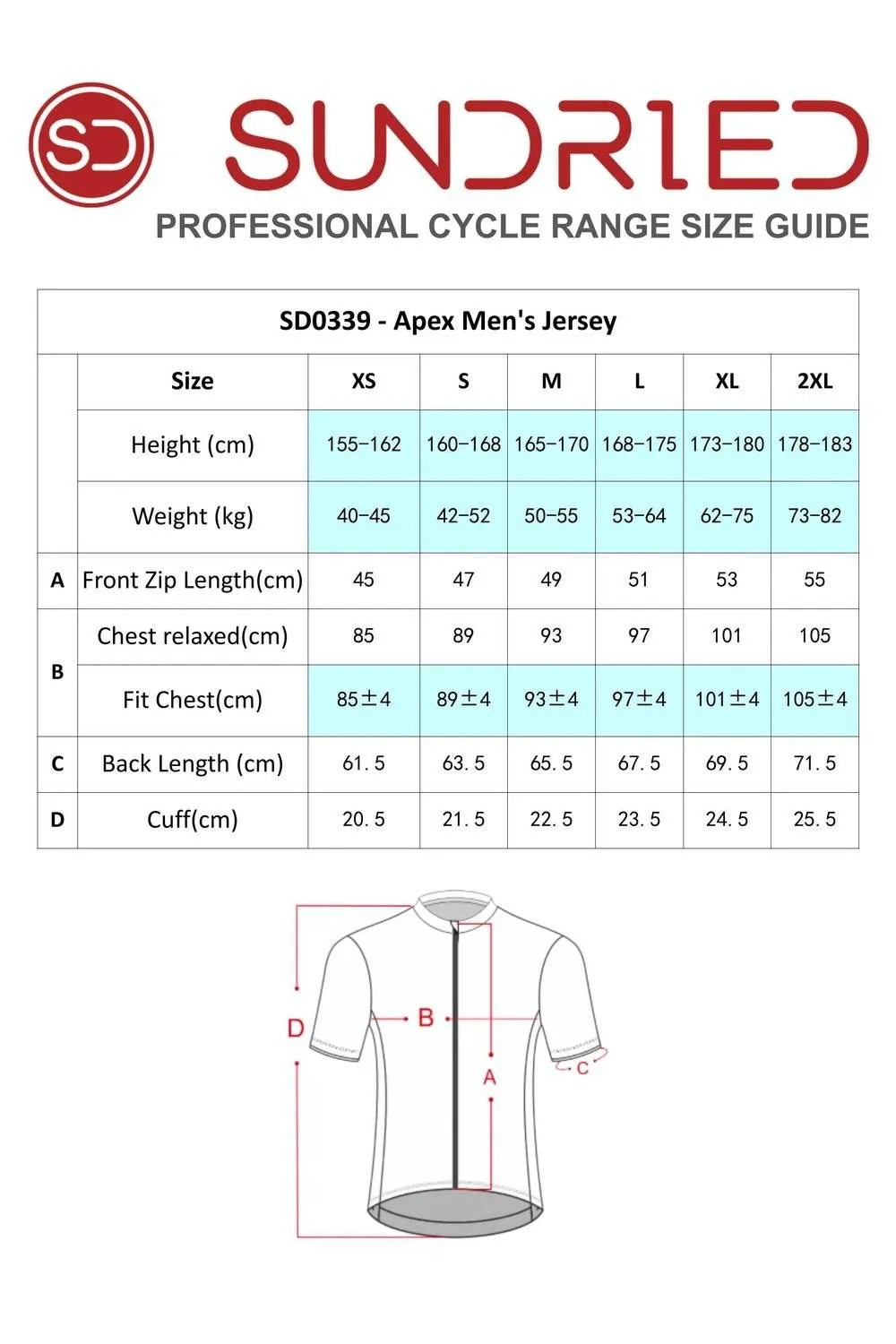 Sundried Apex Men's Short Sleeve Cycle Jersey