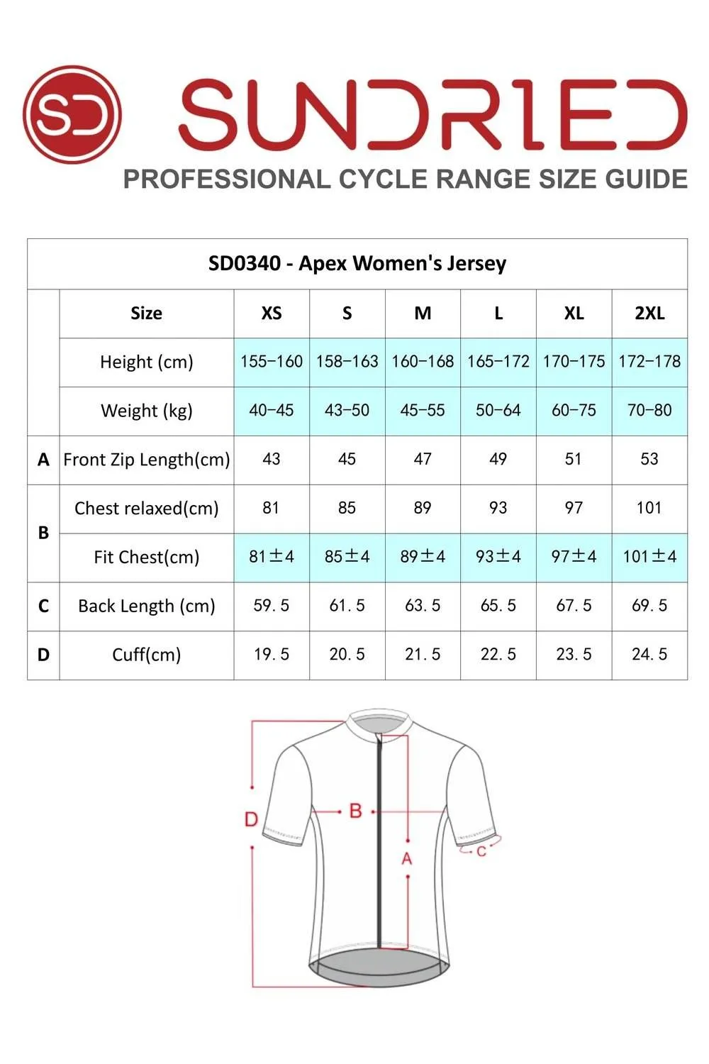 Sundried Apex Women's Short Sleeve Cycle Jersey