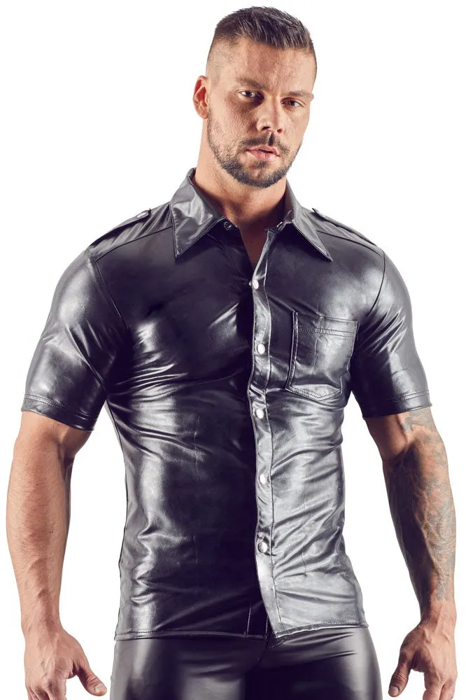 Svenjoyment Leather Imitation Shirt