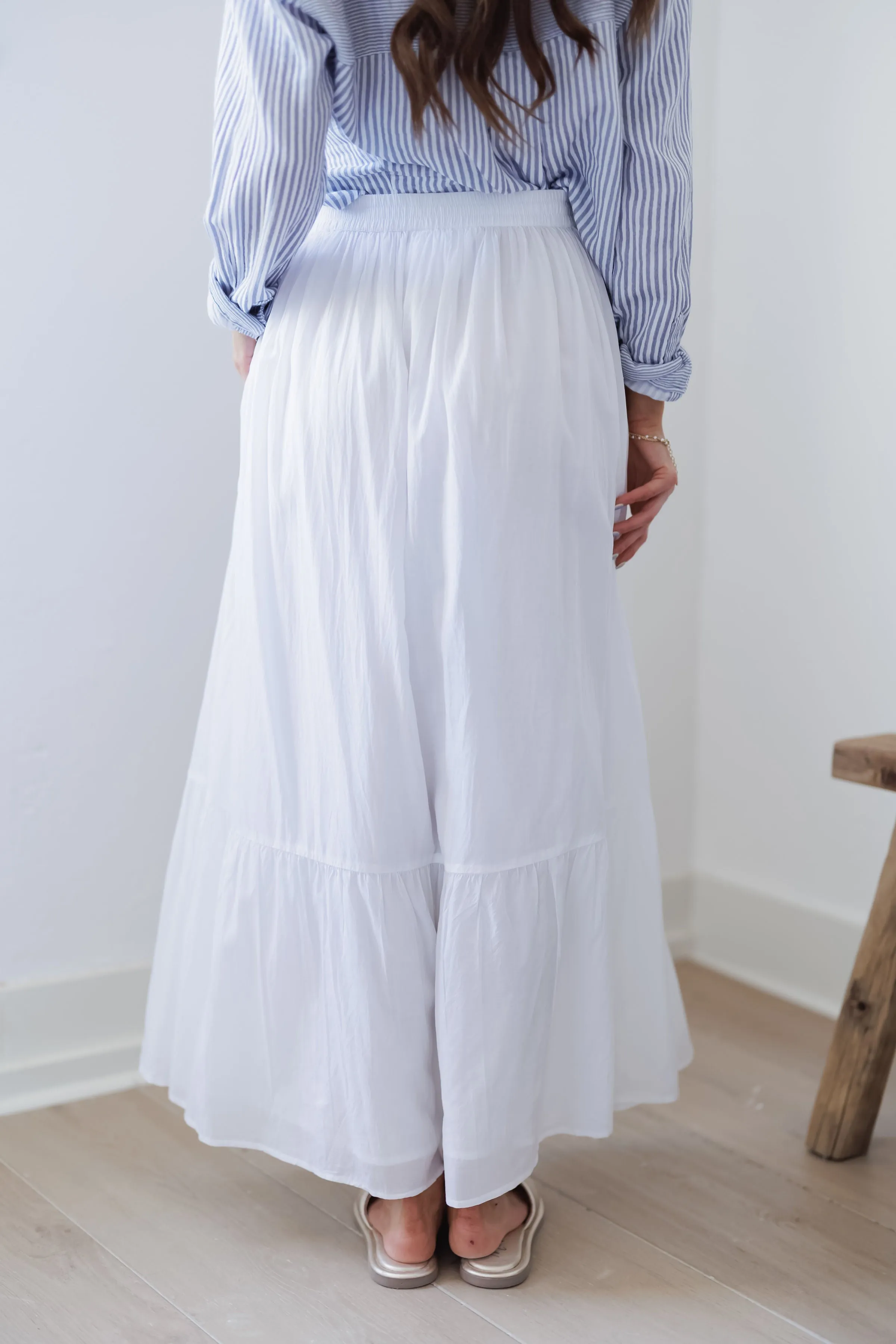 Sweet Blossom Skirt-White