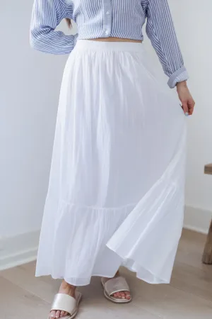 Sweet Blossom Skirt-White