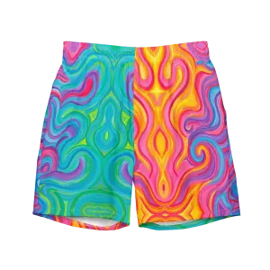 Swim Trunks ( Secret Internal Pocket)- "Elemental" Design