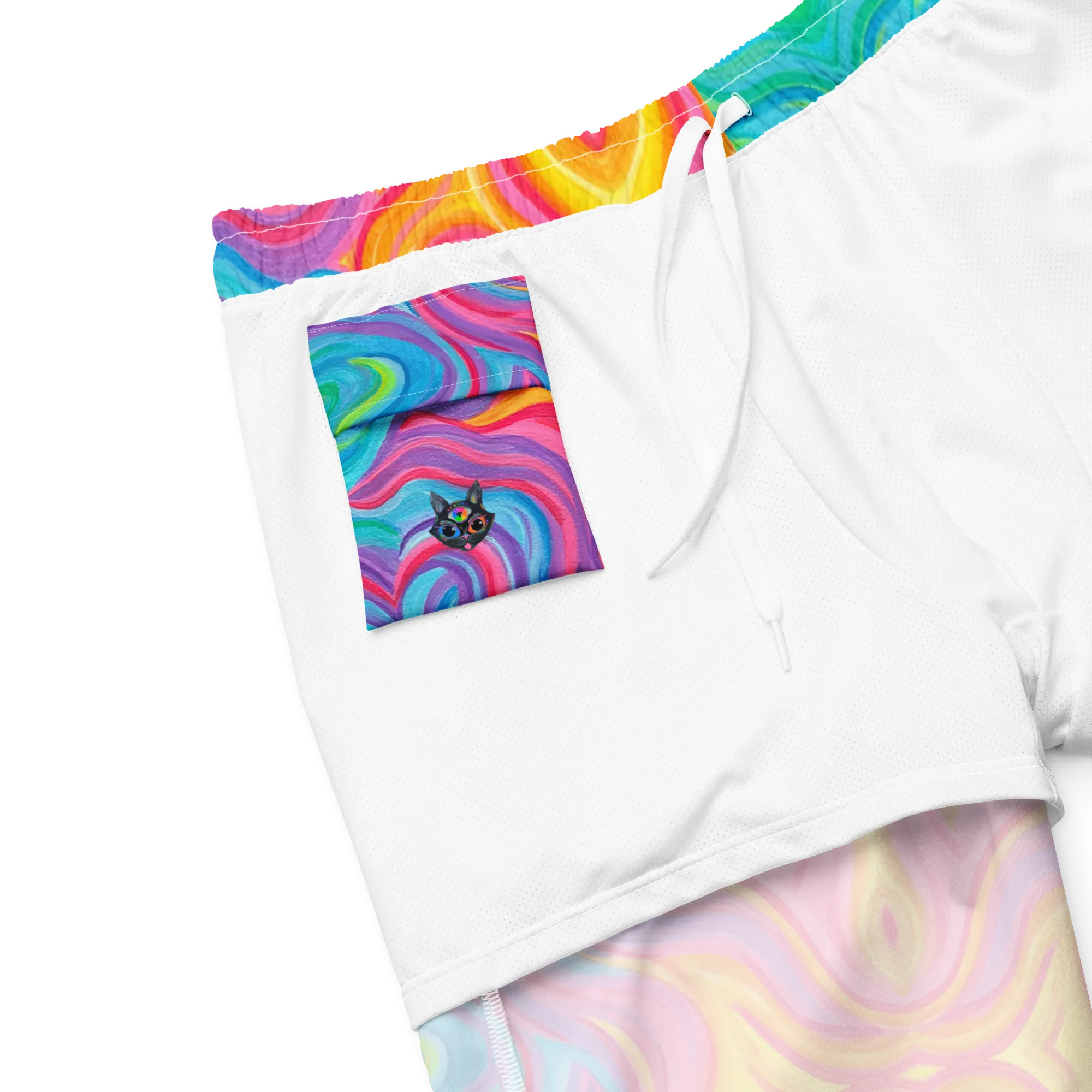 Swim Trunks ( Secret Internal Pocket)- "Elemental" Design