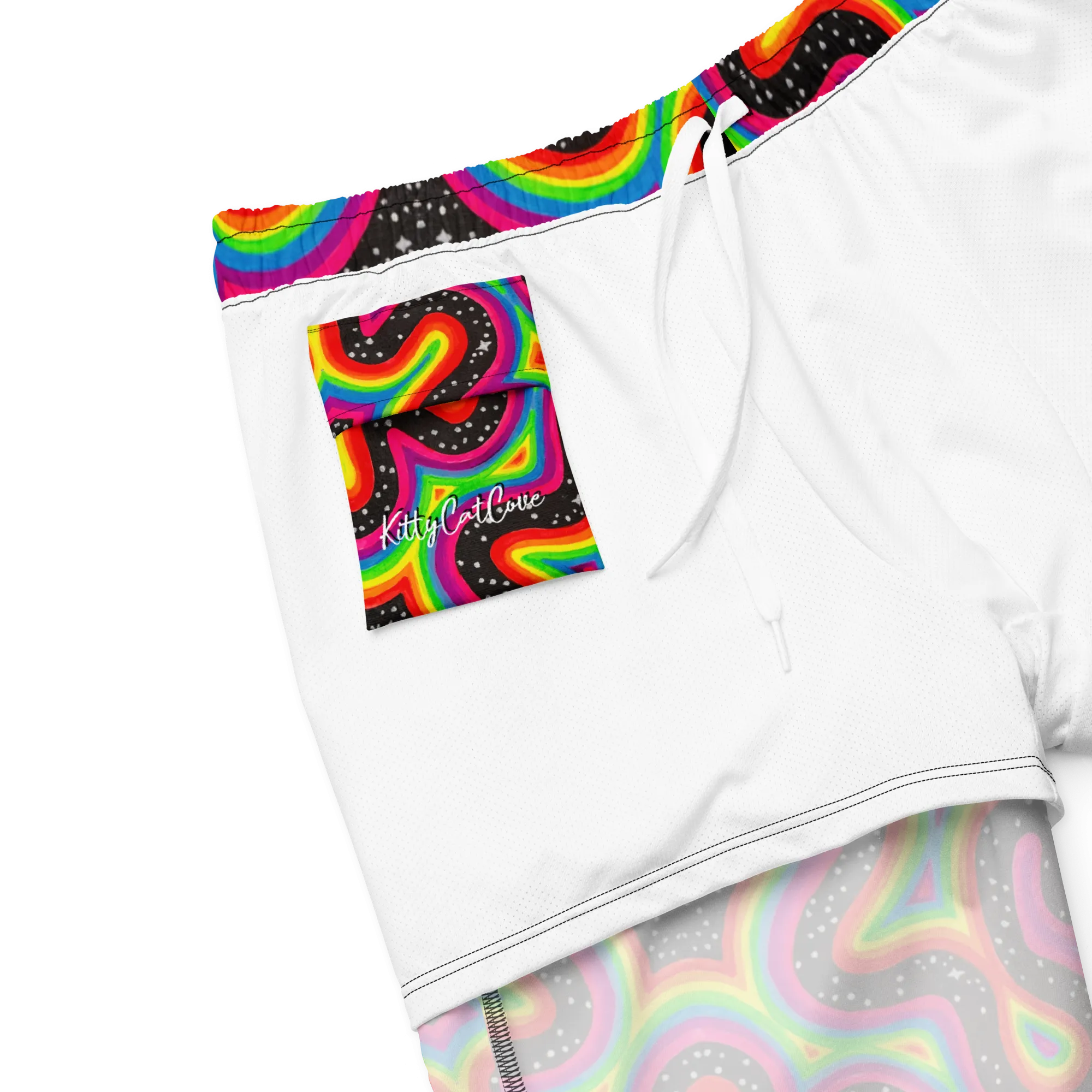 Swim Trunks ( Secret Internal Pocket)- "Rainbow Rovd" Design