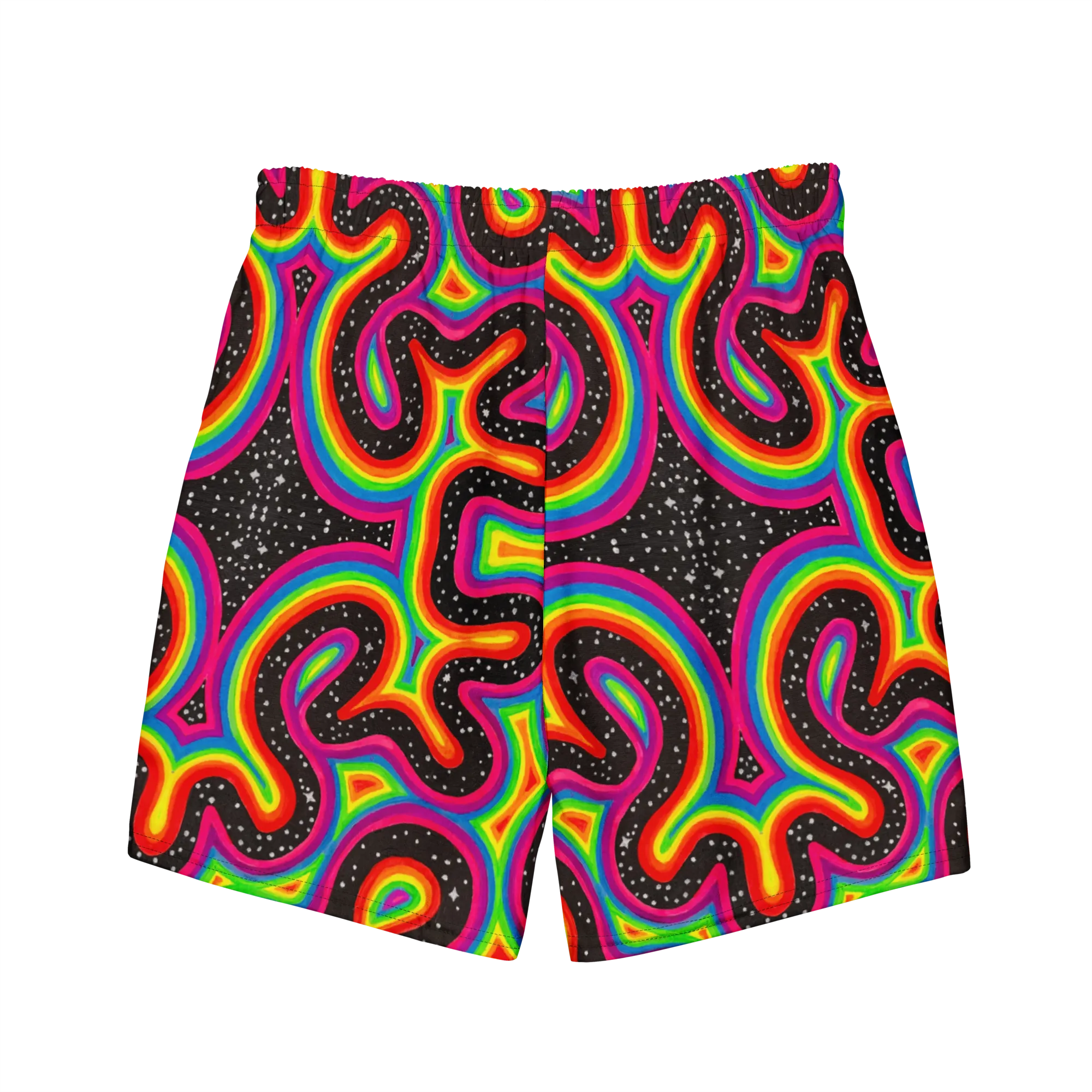 Swim Trunks ( Secret Internal Pocket)- "Rainbow Rovd" Design