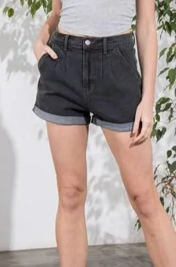 Sybil Denim Shorts - Black