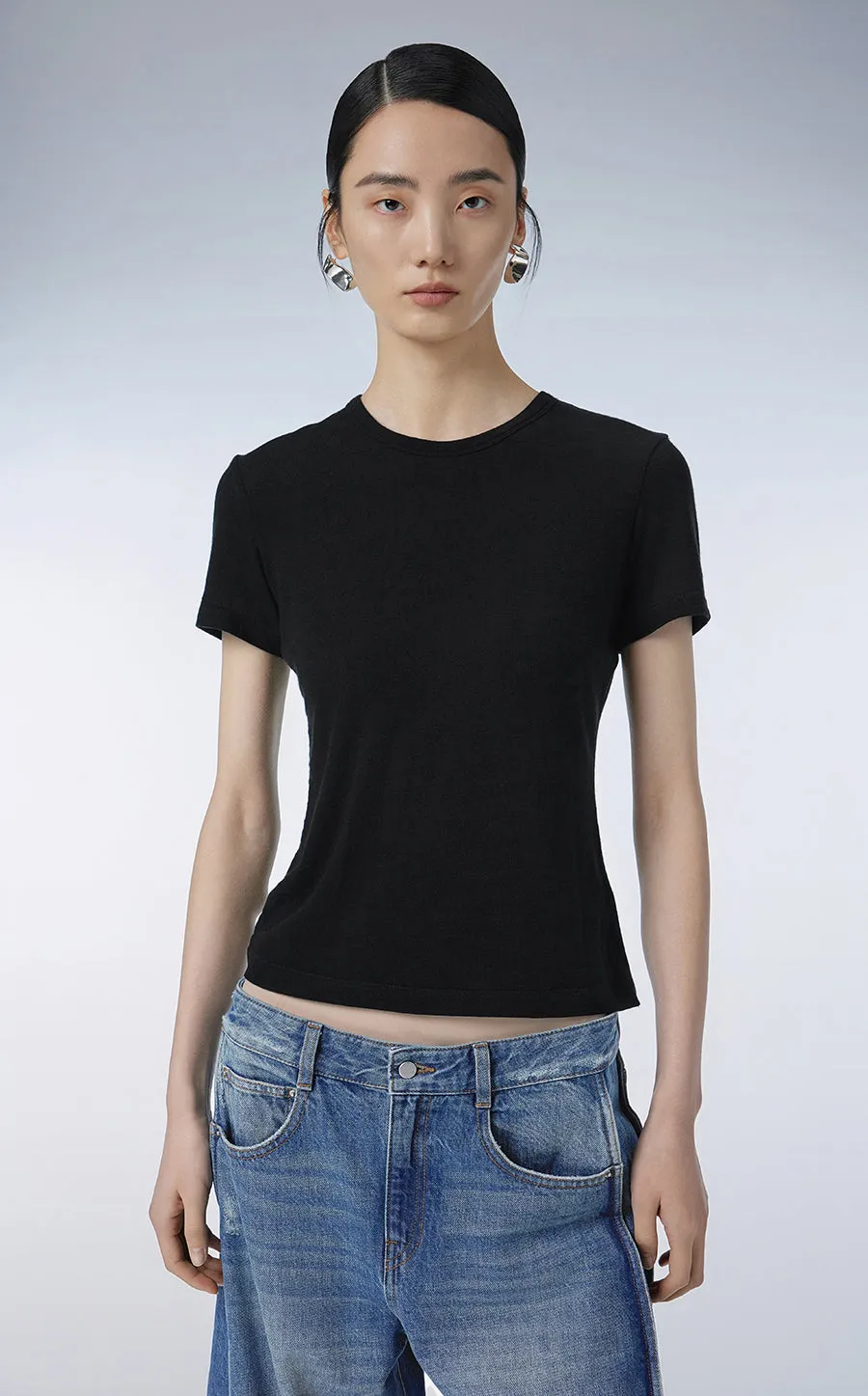 T-shirt / (ESG) JNBY Fitted Lyocell T-shirt