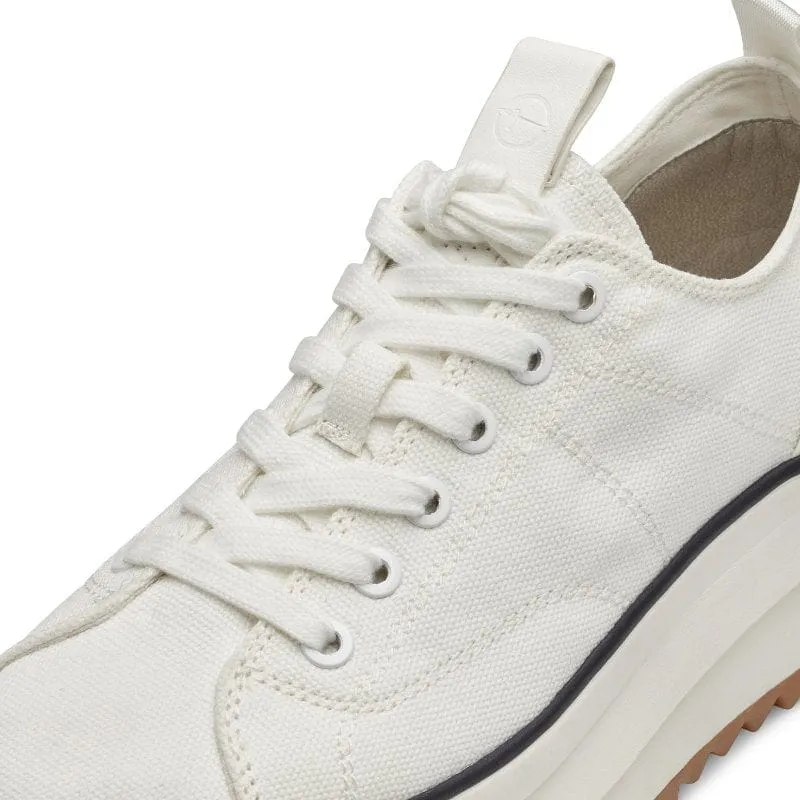 Tamaris Womens White Lace-Up Shoe 1-23731-41