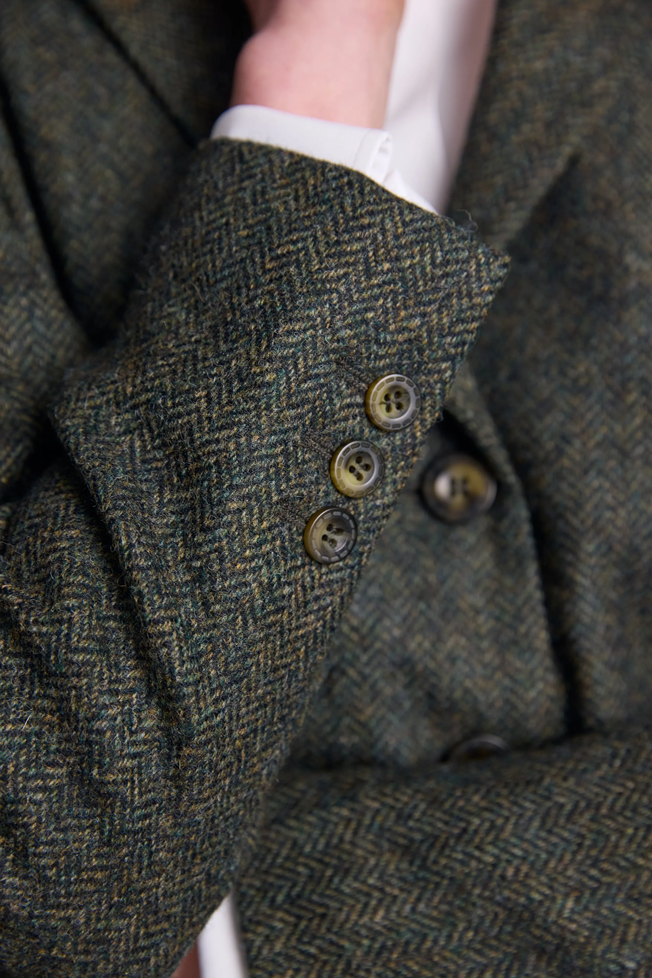 Tara Tweed Hacking Jacket - Green Fields