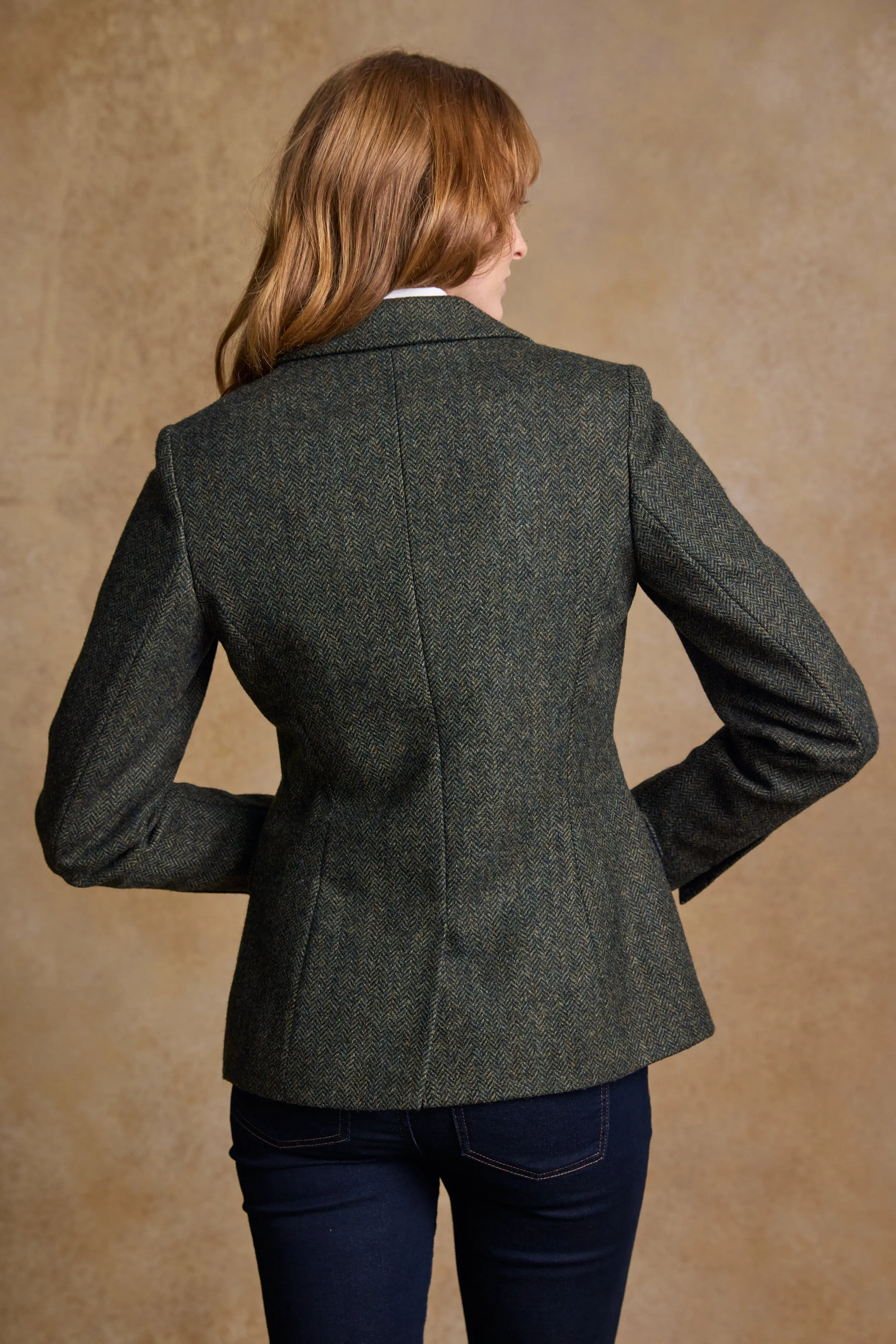 Tara Tweed Hacking Jacket - Green Fields