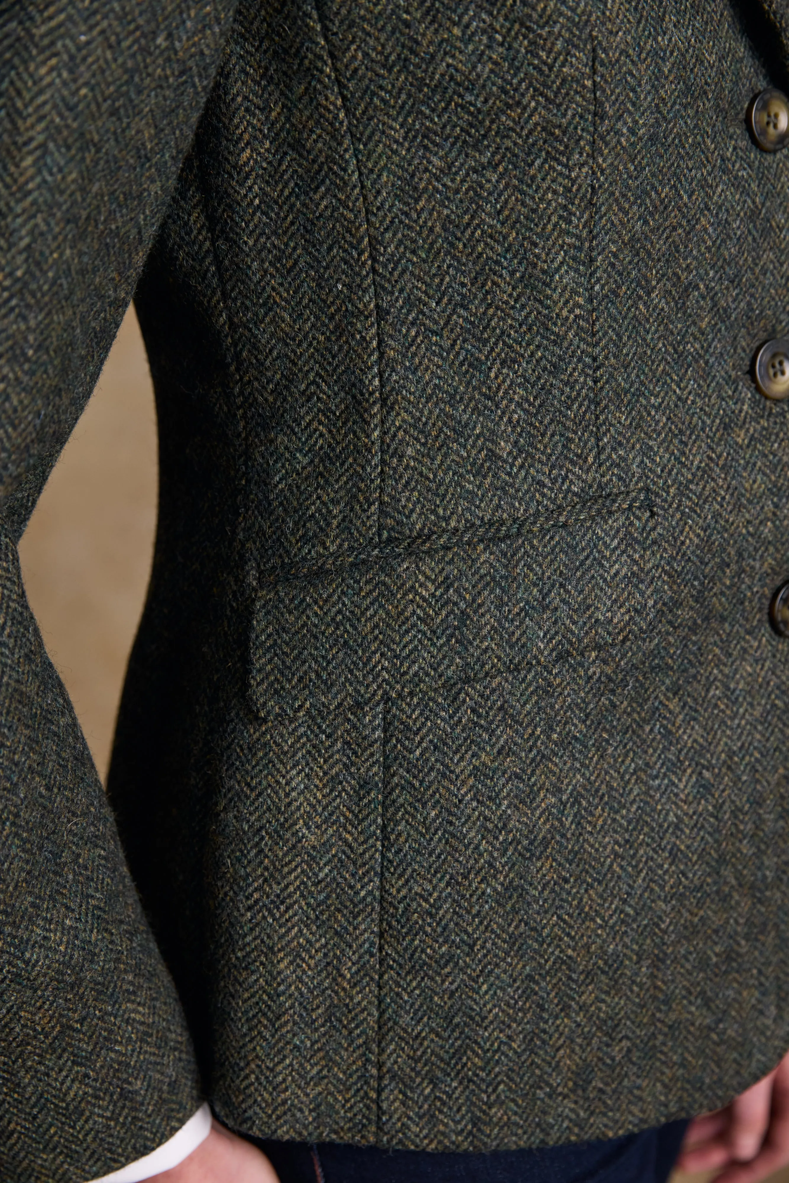 Tara Tweed Hacking Jacket - Green Fields
