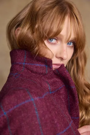 Tara Tweed Hacking Jacket - Rose Herringbone Check