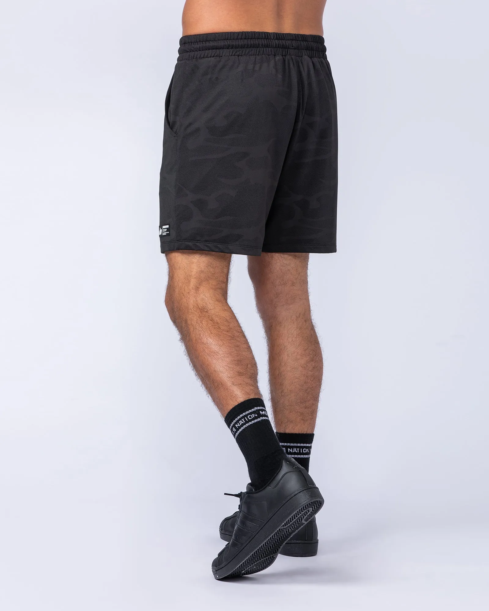 Tech Camo Lay Up 5" Shorts - Black Camo
