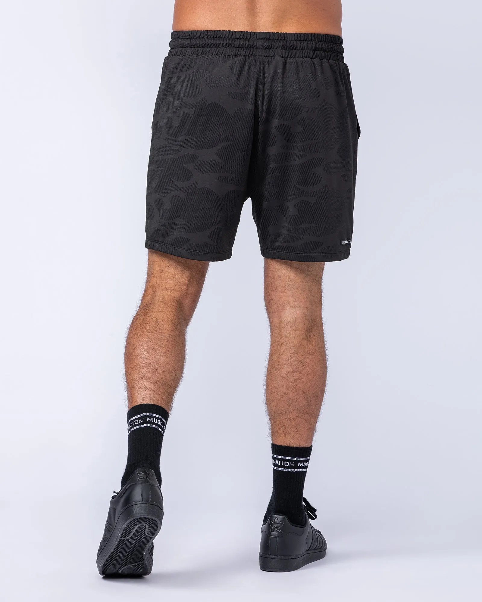 Tech Camo Lay Up 5" Shorts - Black Camo