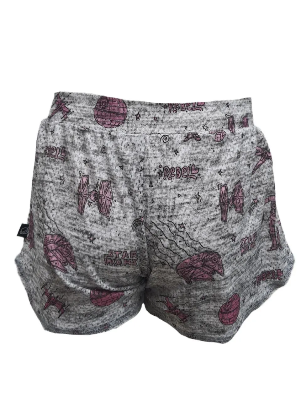 TEREZ Girl's Grey Star Wars Doodle Shorts #33018341 NWT