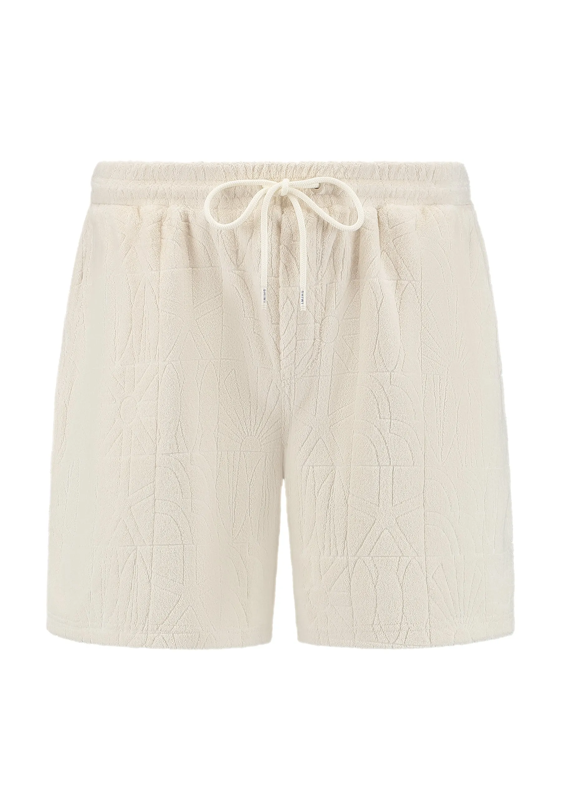 TONY toweling shorts geo sun | beige