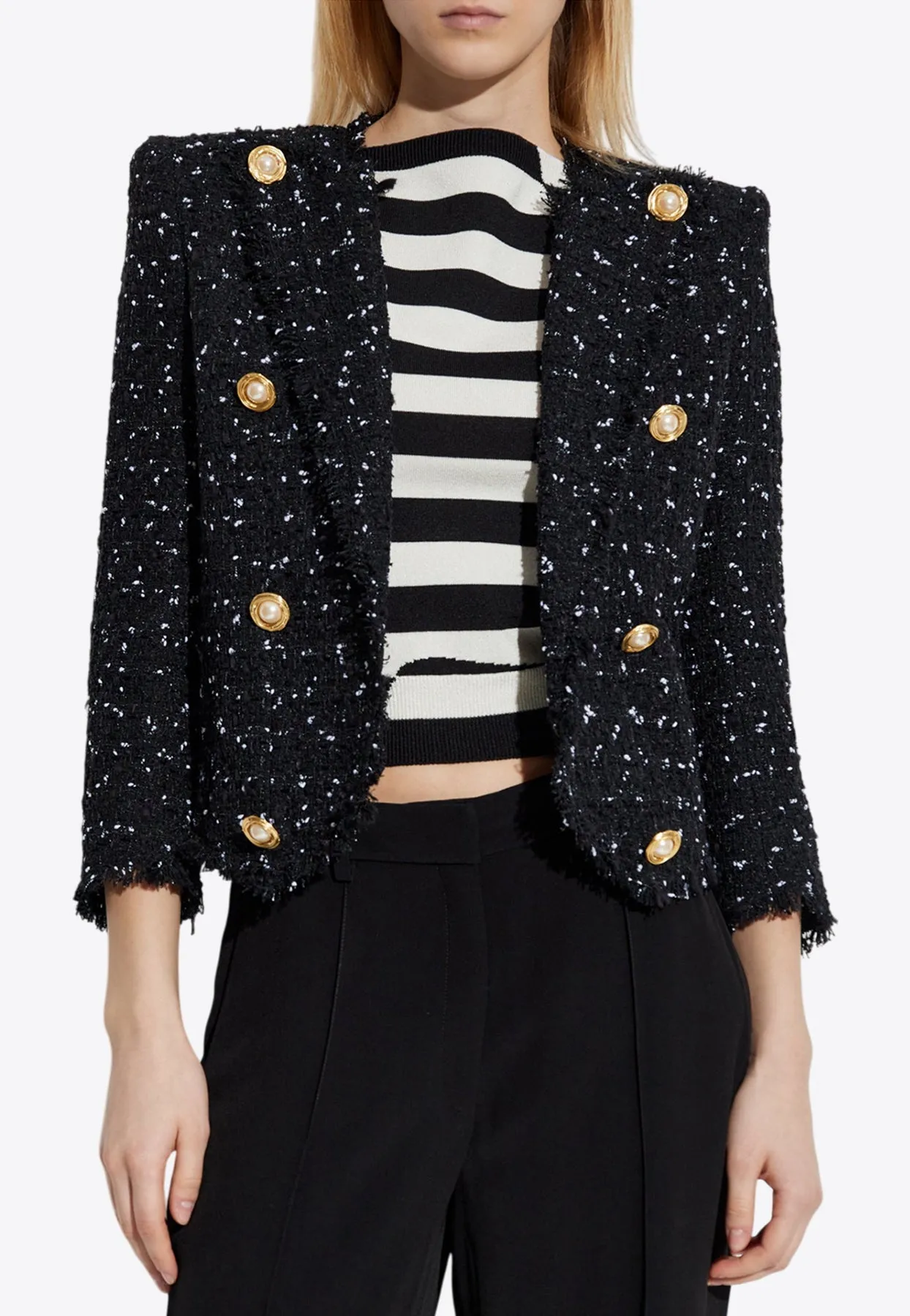 Tweed Cropped Blazer