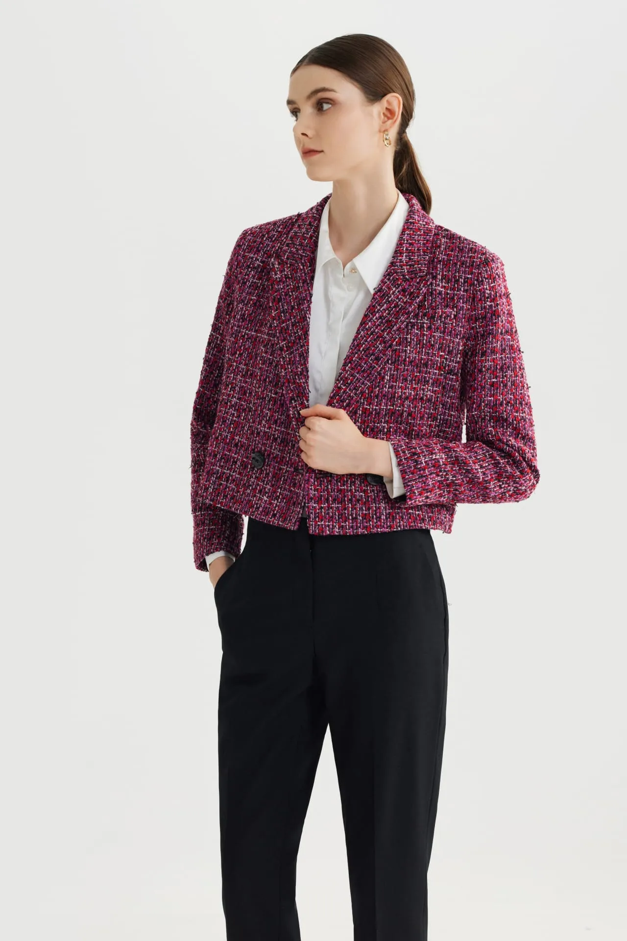 Tweed Cropped Blazer