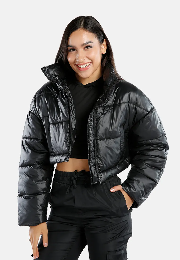 Two Way Detachable Turtleneck Puffer Jacket