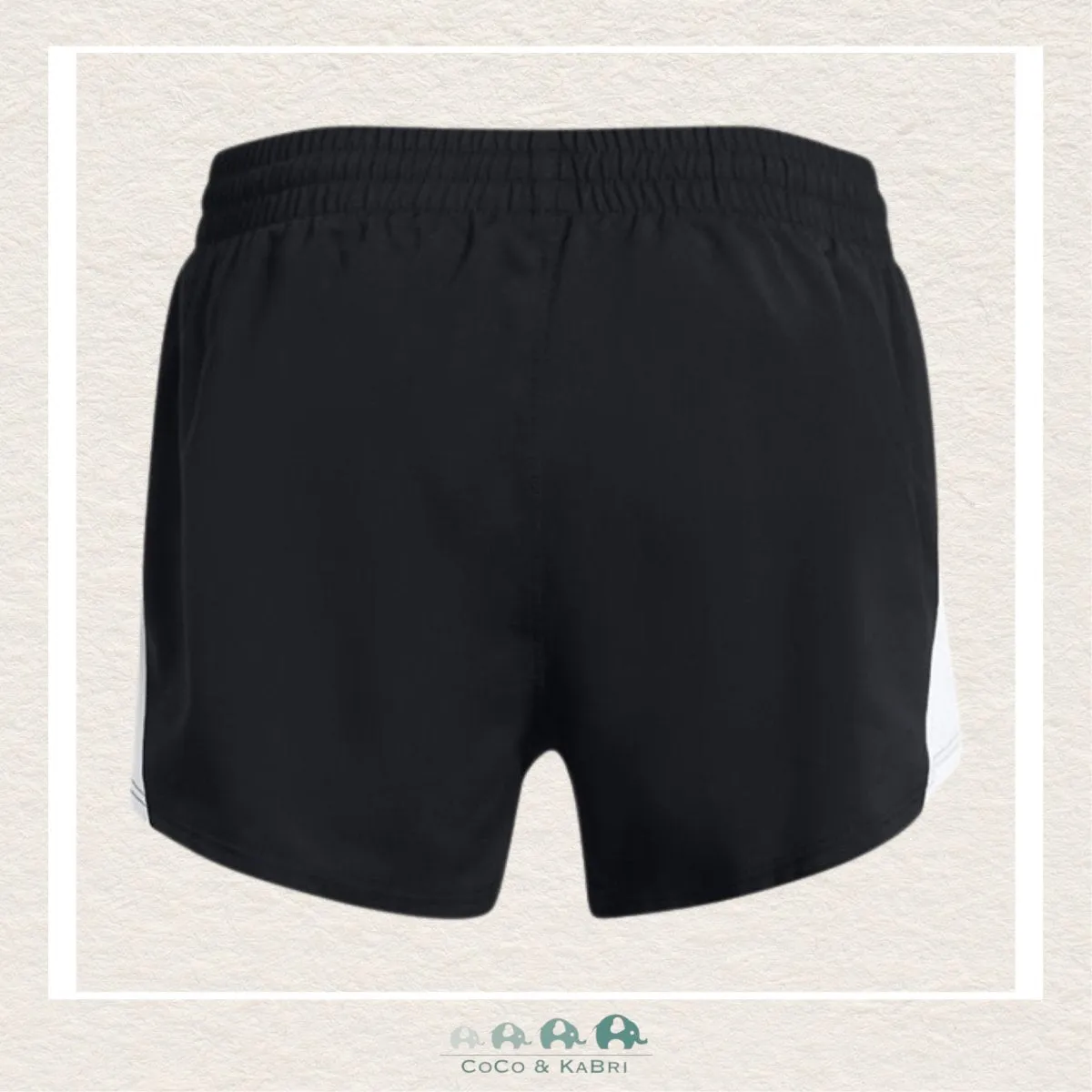 Under Armour Youth Girls' Fly-By 3 Shorts - Black Reflective