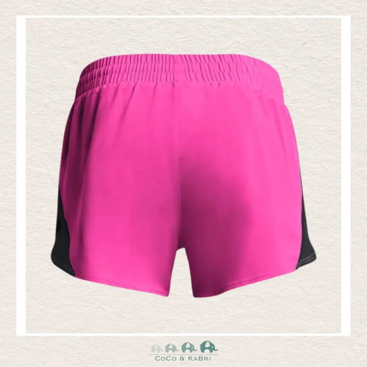 Under Armour Youth Girls' UA Fly-By 3 Shorts - Rebel Pink Reflective