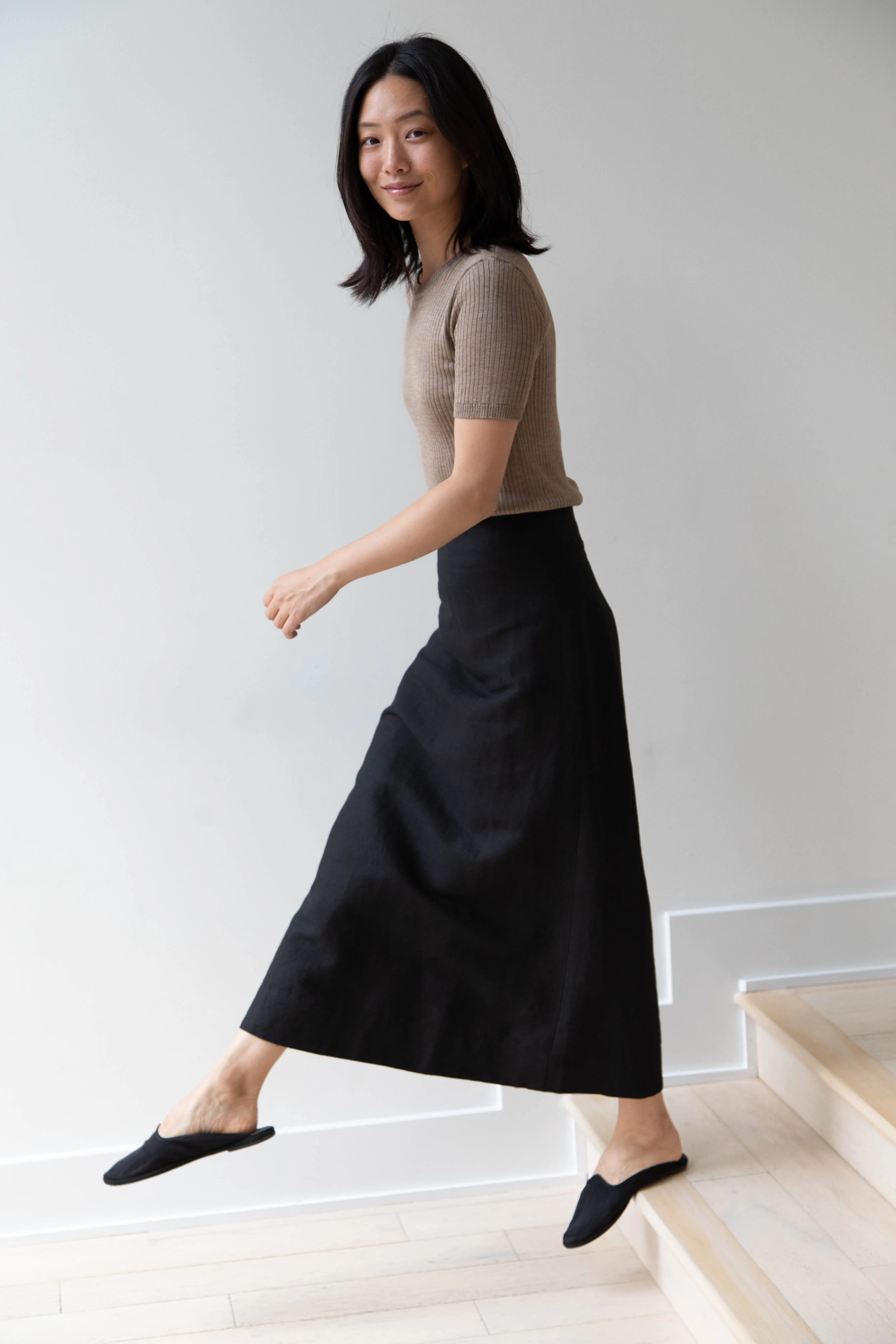 Une Heures | Short Sleeve Crew Neck in Gris