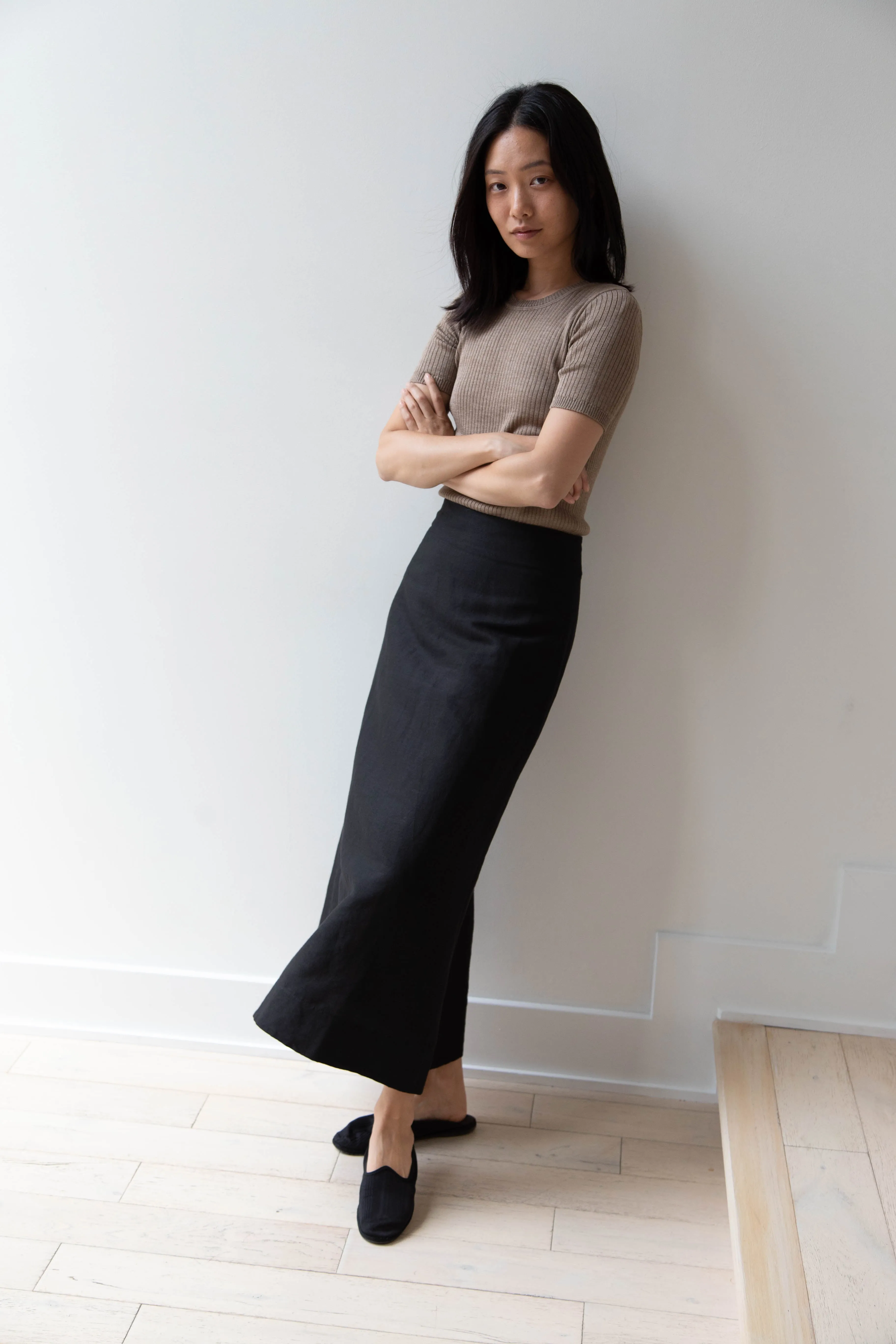 Une Heures | Short Sleeve Crew Neck in Gris