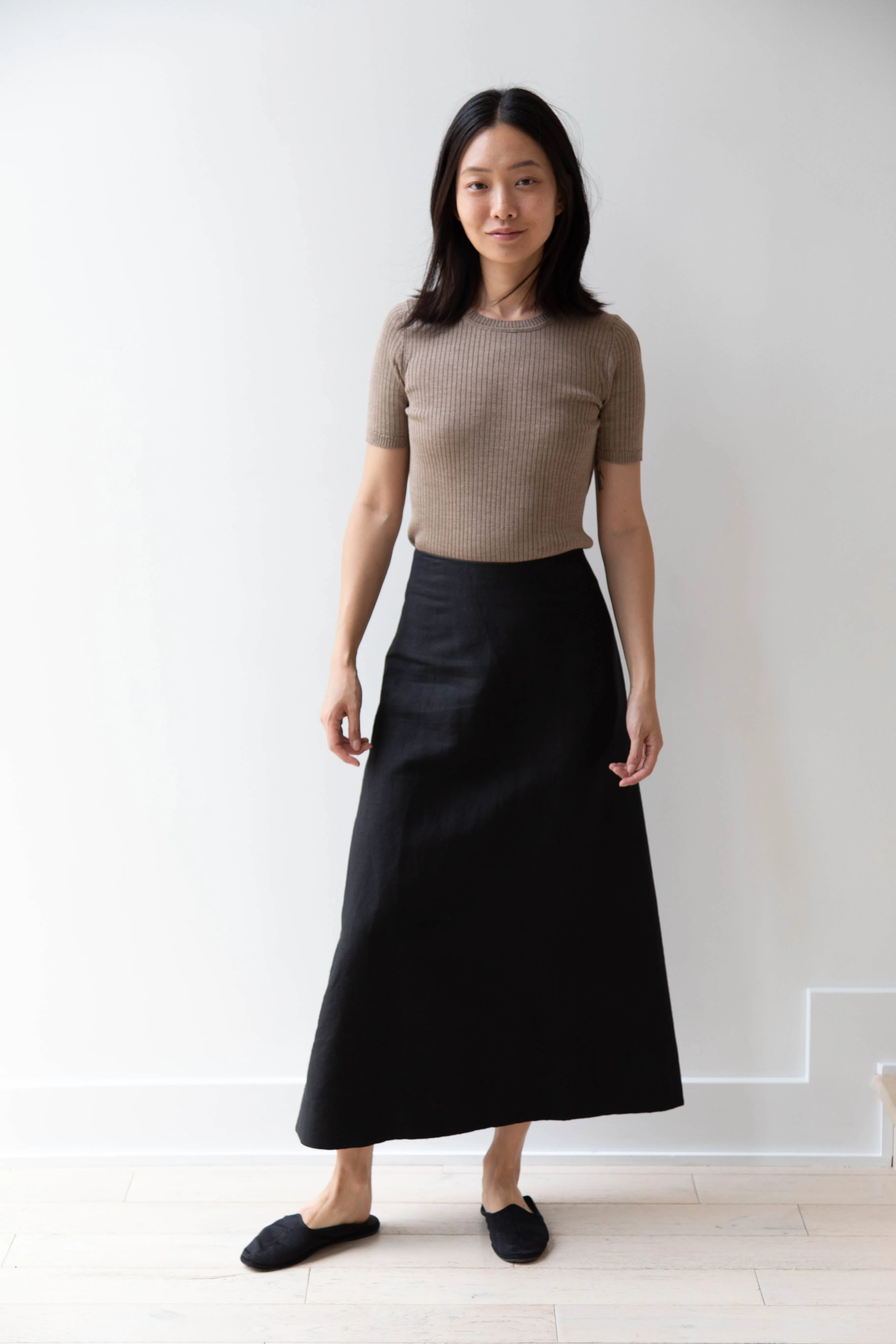 Une Heures | Short Sleeve Crew Neck in Gris
