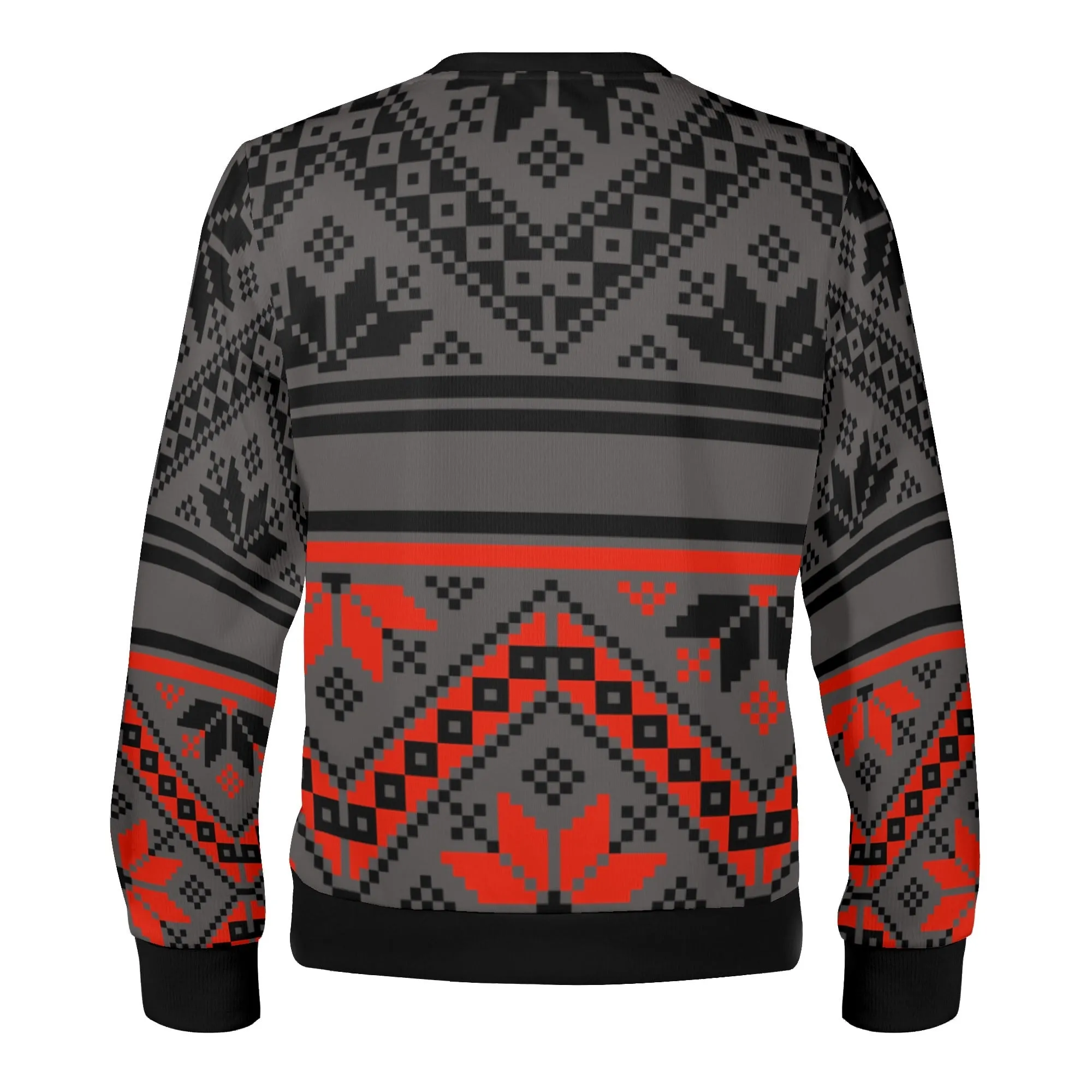 Unisex Gothic Typographical Art Ugly Christmas Sweatshirt
