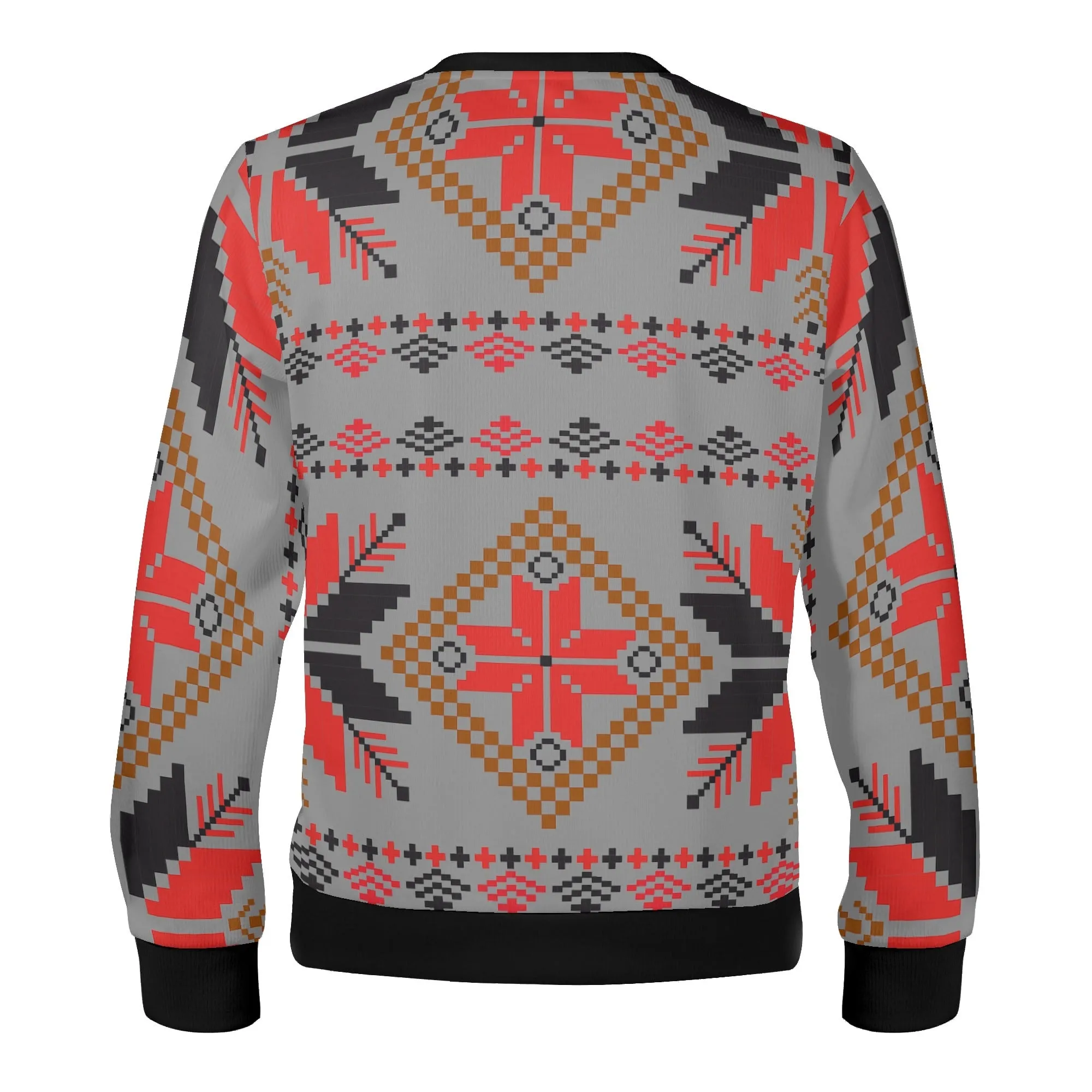 Unisex Gothic Typographical Art Ugly Christmas Sweatshirt