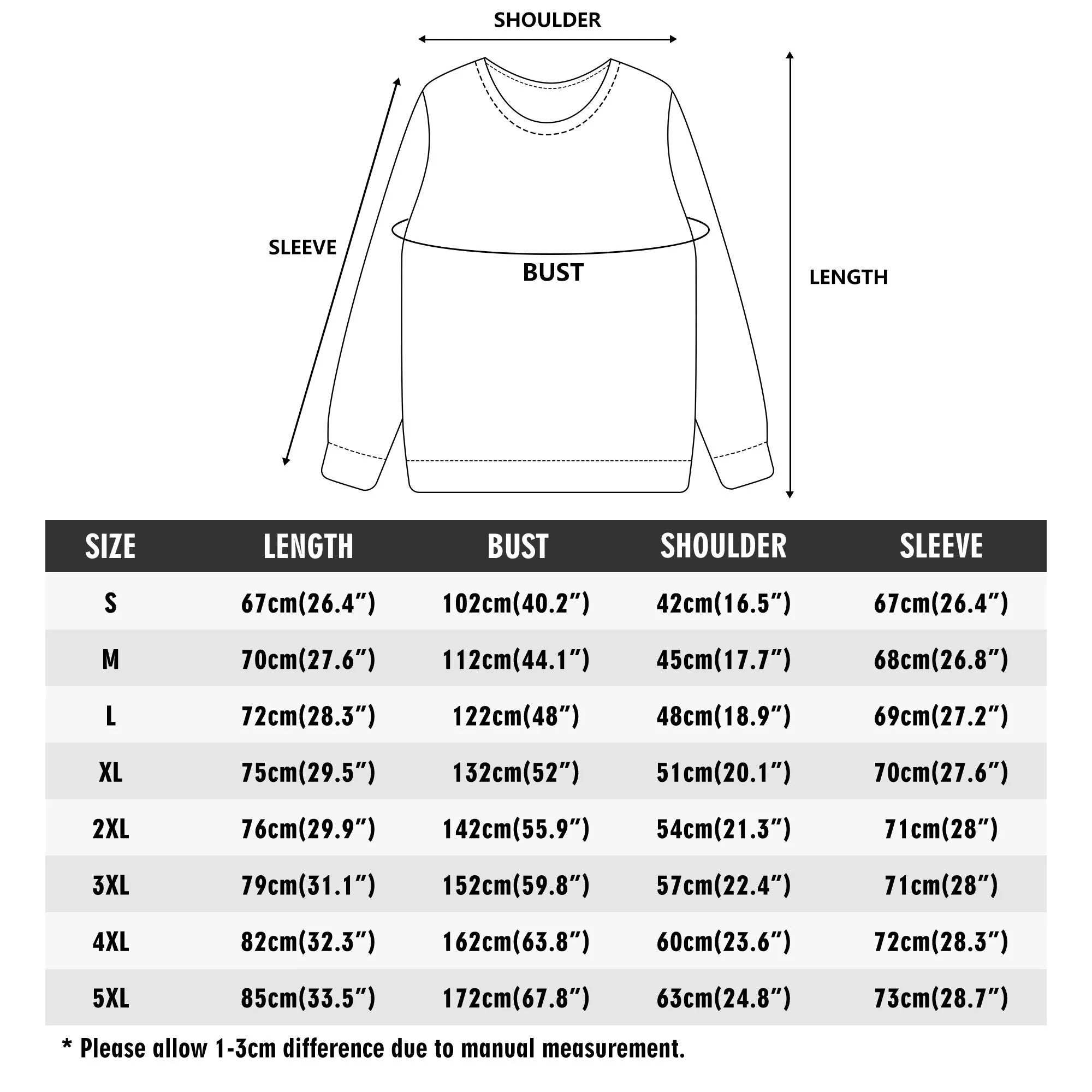 Unisex Gothic Typographical Art Ugly Christmas Sweatshirt