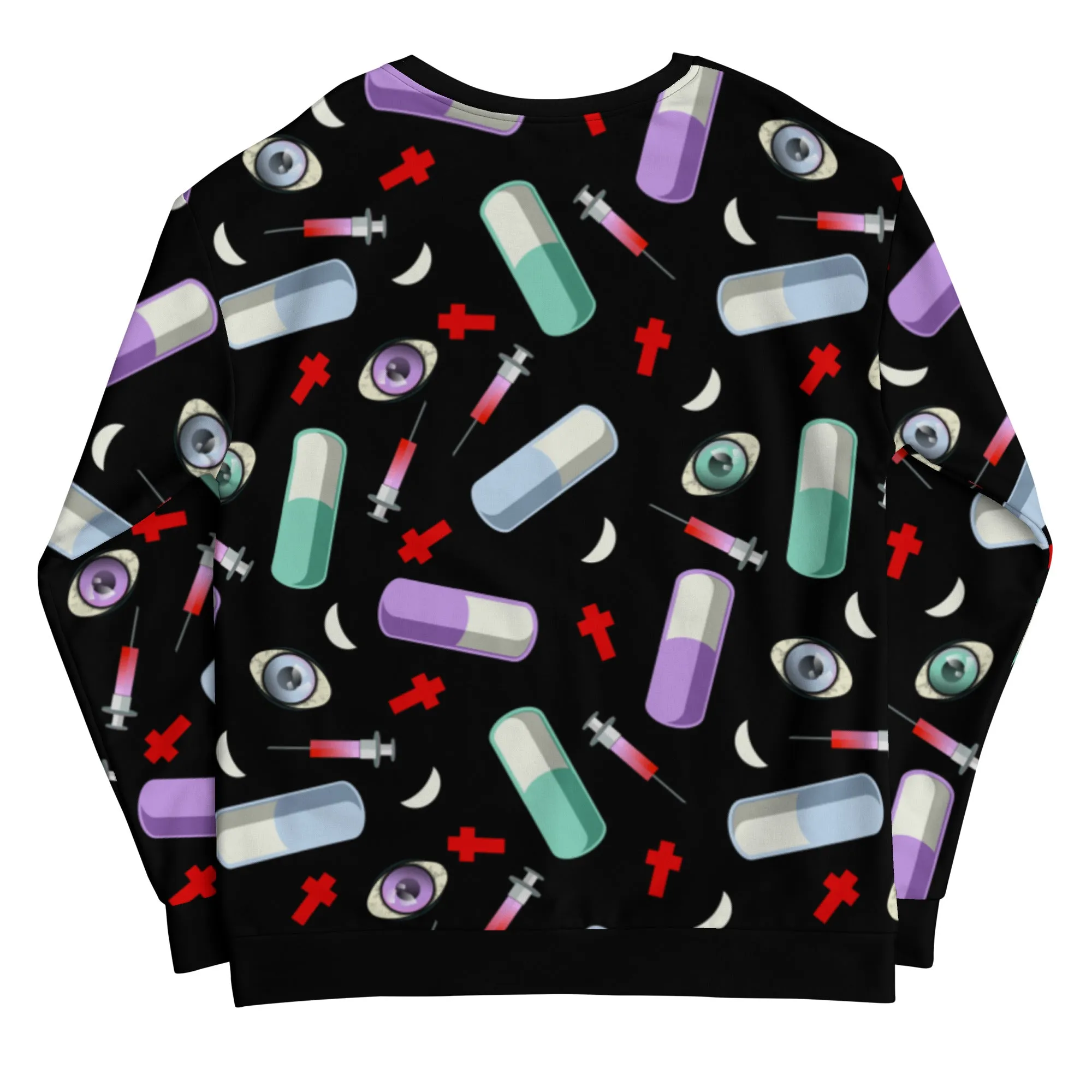 Unisex Sweatshirt, Menhera Kei Pills Black