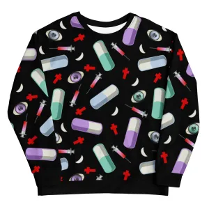 Unisex Sweatshirt, Menhera Kei Pills Black