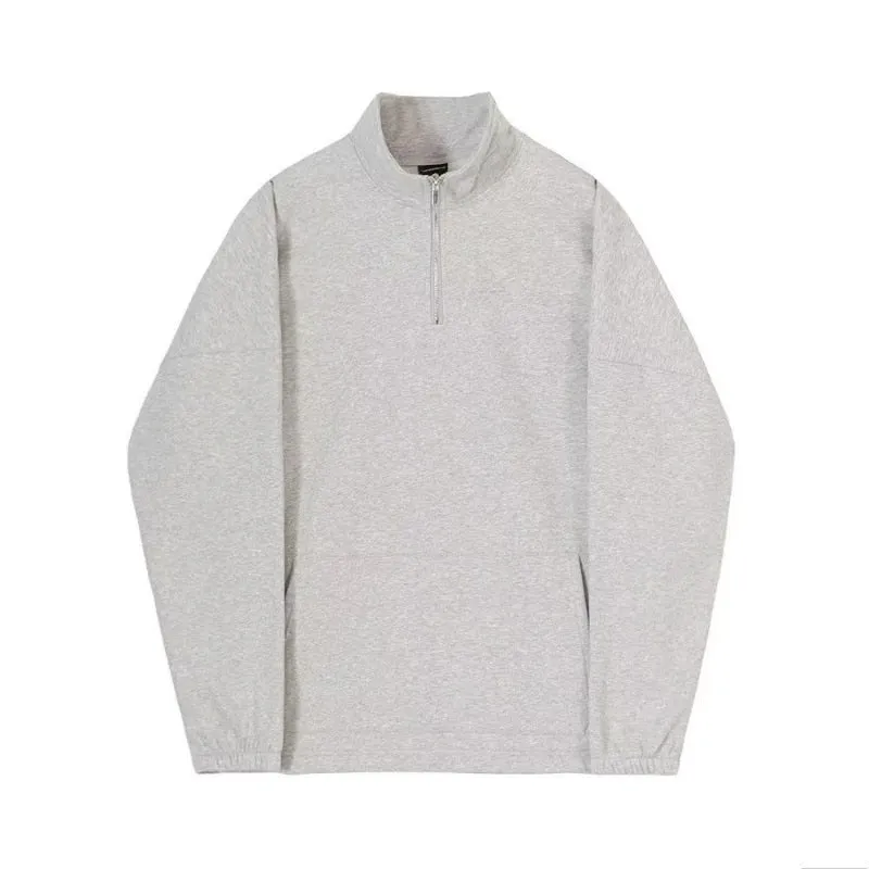 Urbaner Reißverschluss-Chic - Modisches Herren-Sweatshirt in Übergröße