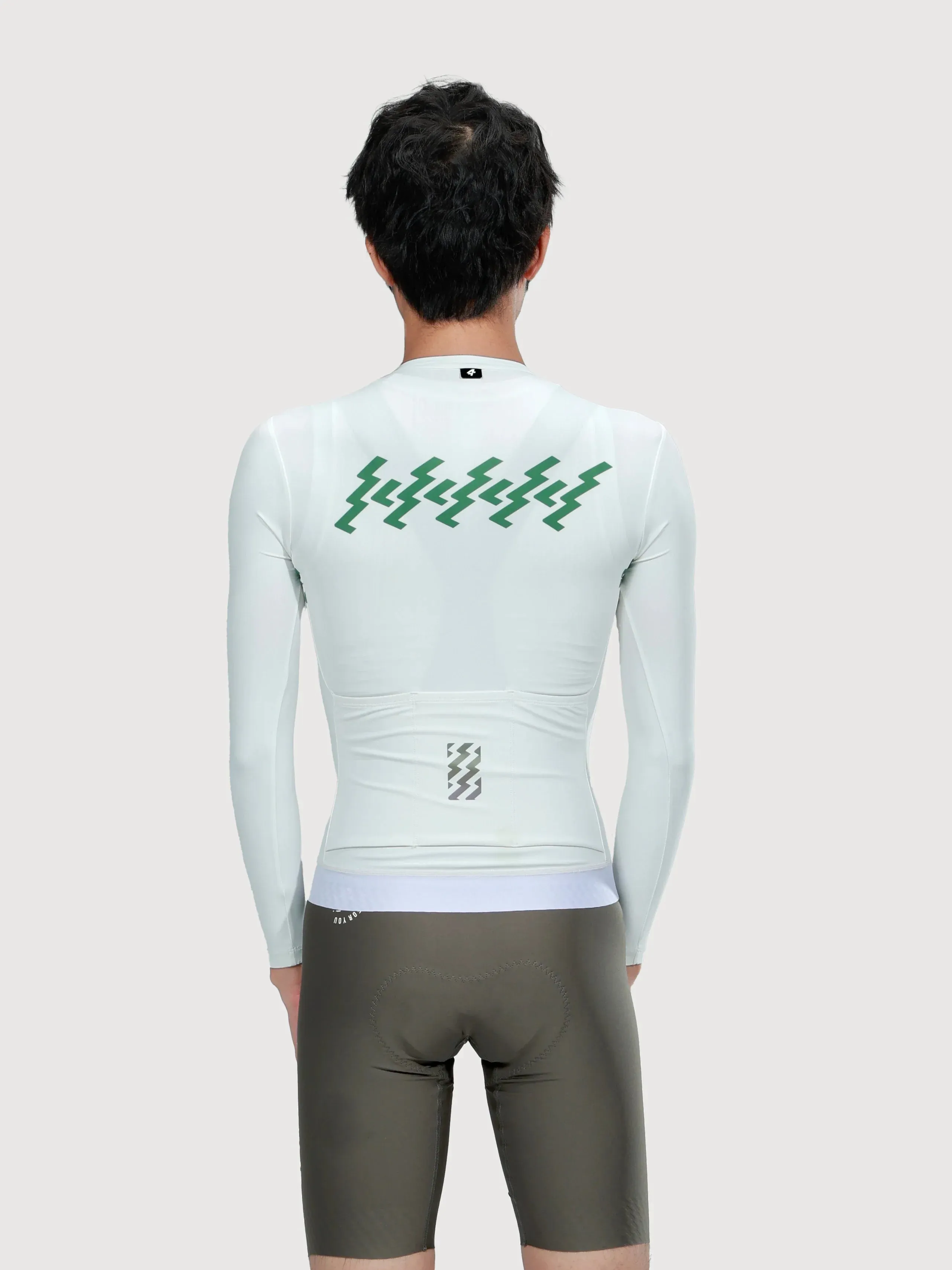 Verde Men Cycling Jersey Long Sleeve - Cloud Lightning