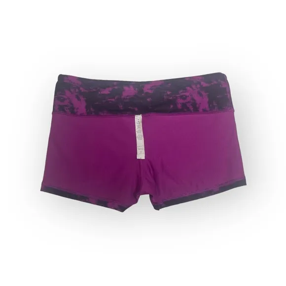 VHTF: Lululemon ॐ Boogie Hot Yoga Run Pilates Booty Shorts Luon ॐ Marbled Plum 8