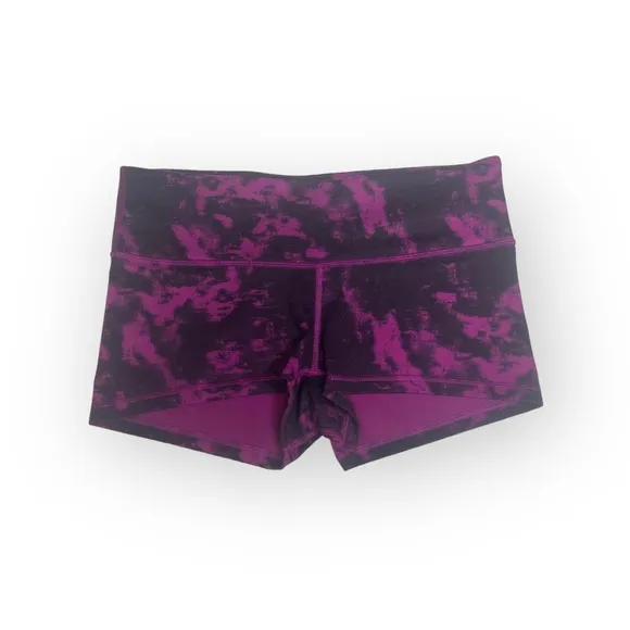 VHTF: Lululemon ॐ Boogie Hot Yoga Run Pilates Booty Shorts Luon ॐ Marbled Plum 8