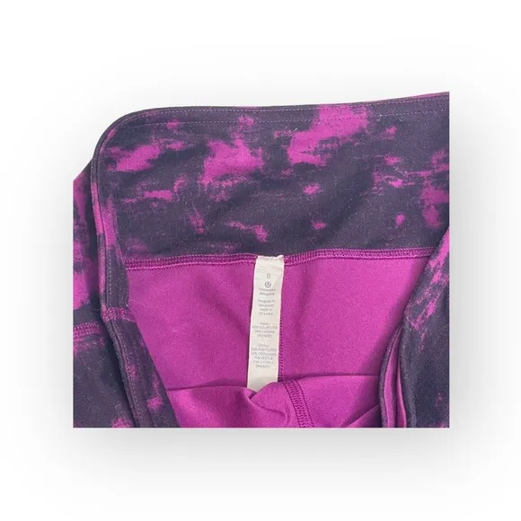 VHTF: Lululemon ॐ Boogie Hot Yoga Run Pilates Booty Shorts Luon ॐ Marbled Plum 8