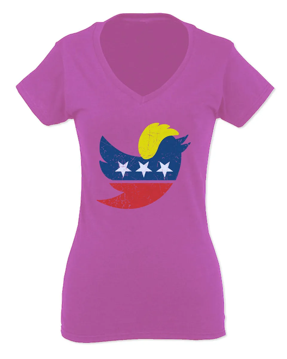 VICES AND VIRTUESS Funny Trump Support Republican trumpublican Make America Great For Women V neck fitted T Shirt