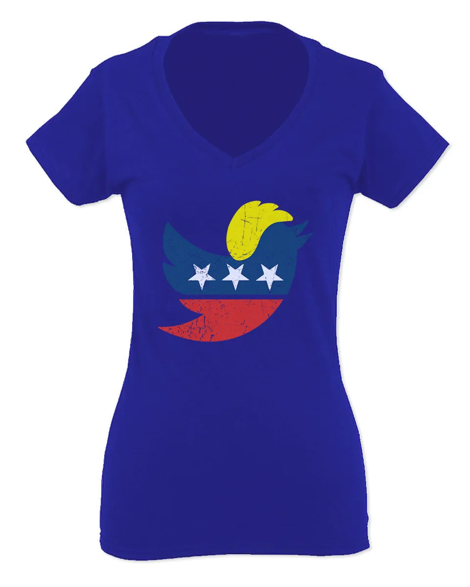 VICES AND VIRTUESS Funny Trump Support Republican trumpublican Make America Great For Women V neck fitted T Shirt
