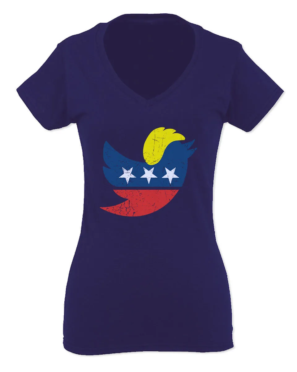 VICES AND VIRTUESS Funny Trump Support Republican trumpublican Make America Great For Women V neck fitted T Shirt