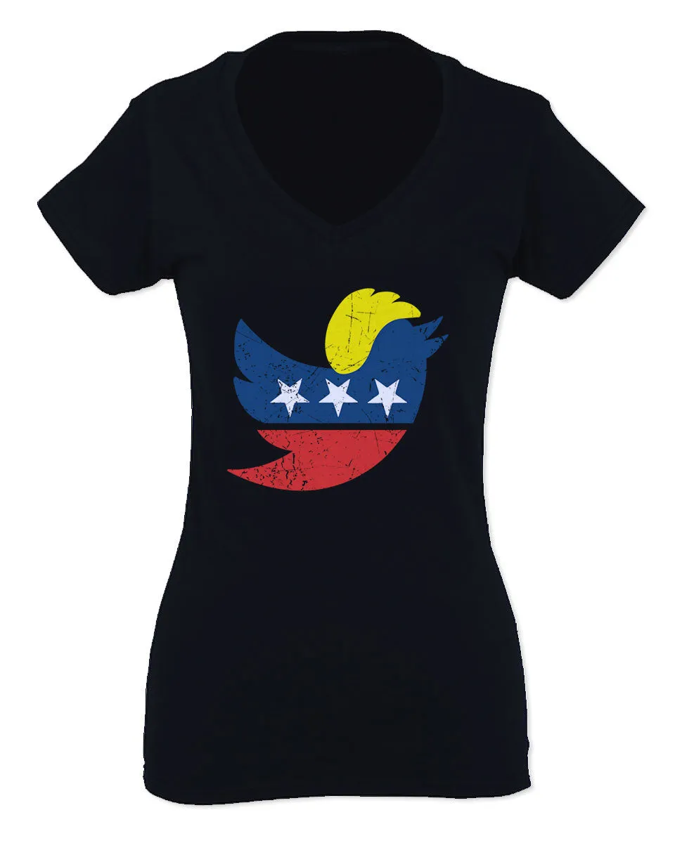 VICES AND VIRTUESS Funny Trump Support Republican trumpublican Make America Great For Women V neck fitted T Shirt