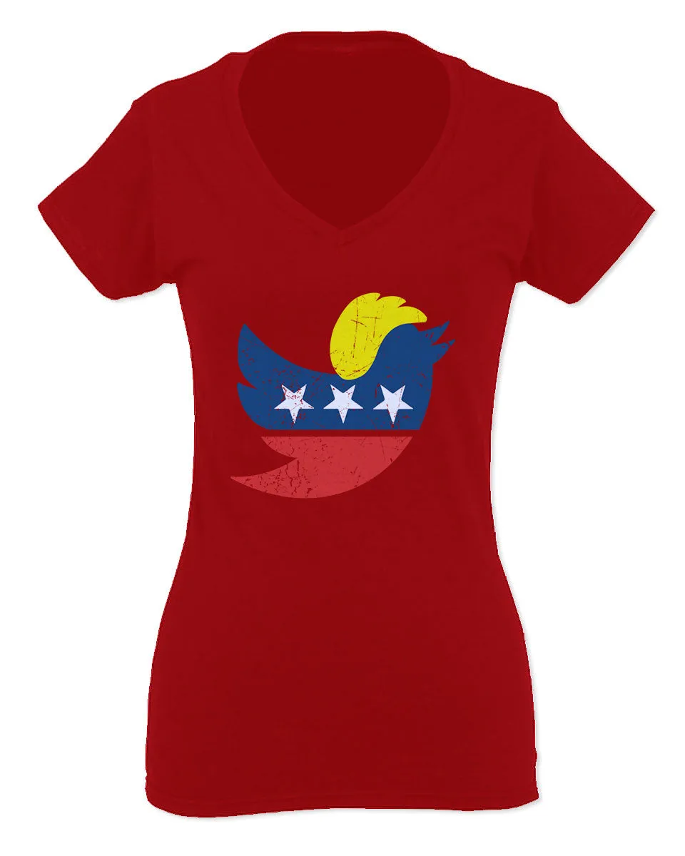 VICES AND VIRTUESS Funny Trump Support Republican trumpublican Make America Great For Women V neck fitted T Shirt