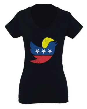 VICES AND VIRTUESS Funny Trump Support Republican trumpublican Make America Great For Women V neck fitted T Shirt