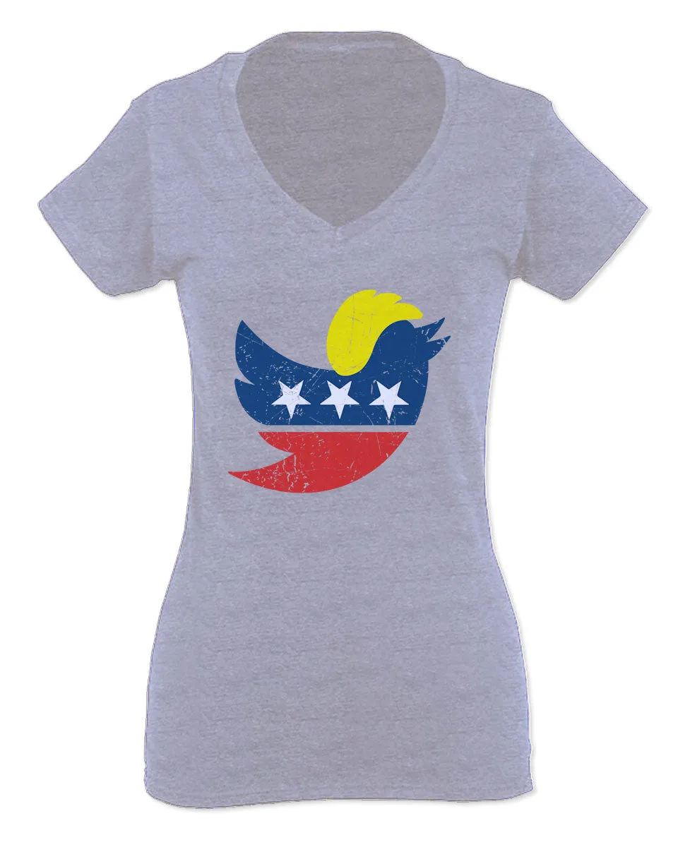 VICES AND VIRTUESS Funny Trump Support Republican trumpublican Make America Great For Women V neck fitted T Shirt