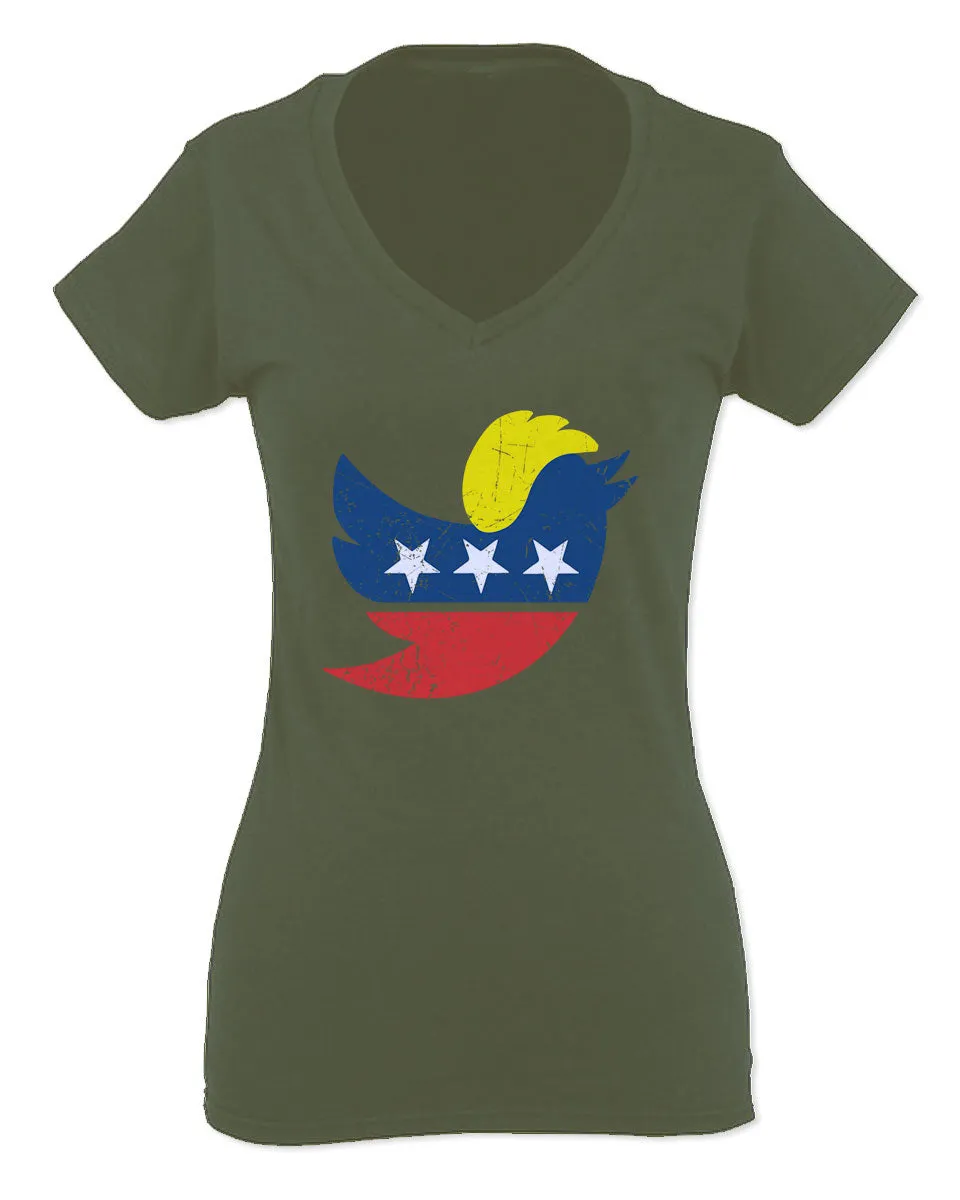 VICES AND VIRTUESS Funny Trump Support Republican trumpublican Make America Great For Women V neck fitted T Shirt
