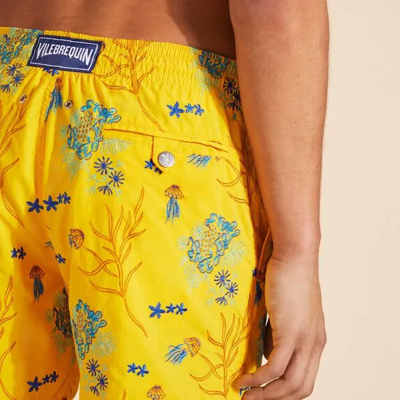 VILEBREQUIN Men Swim Shorts Embroidered Medusa Flowers - Limited Edition