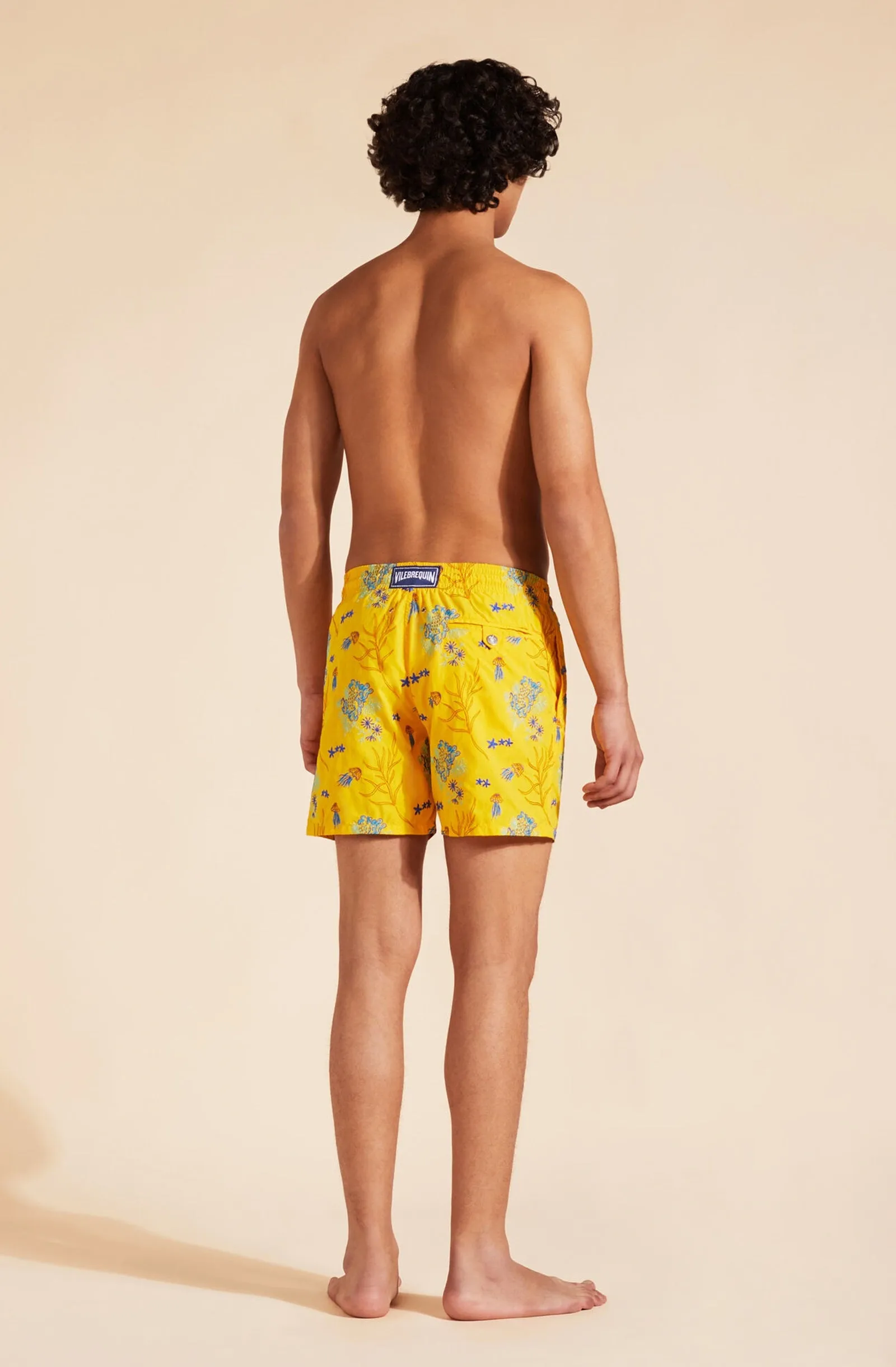 VILEBREQUIN Men Swim Shorts Embroidered Medusa Flowers - Limited Edition
